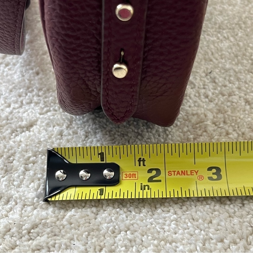 Kate Spade Pebbled Leather Crossbody Should Purse Bag-Burgundy/Maroon-Preppy-Wmn - Picture 13 of 15